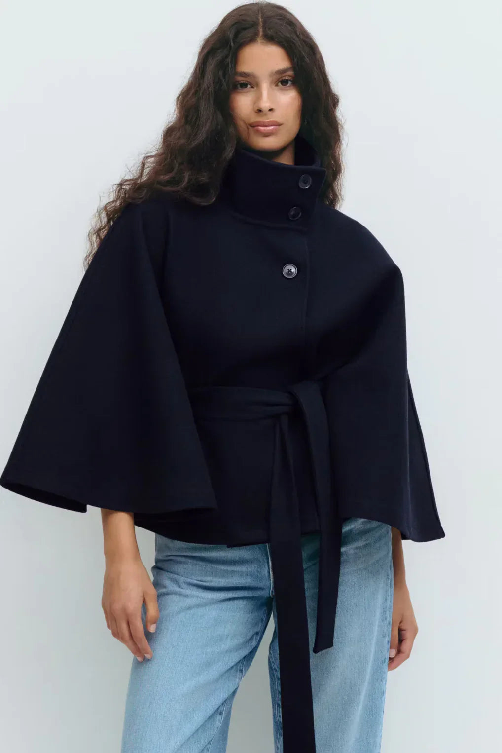 Amara | Cape jacket avec ceinture